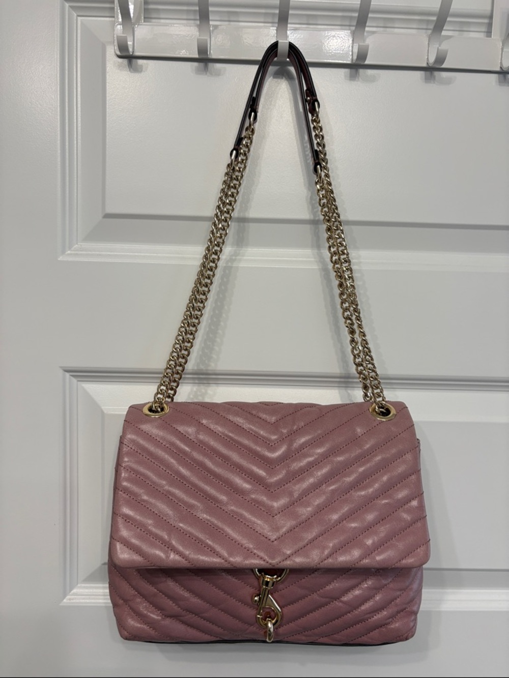 Rebecca Minkoff Rose Pink Quilted Leather Shoulder Bag
